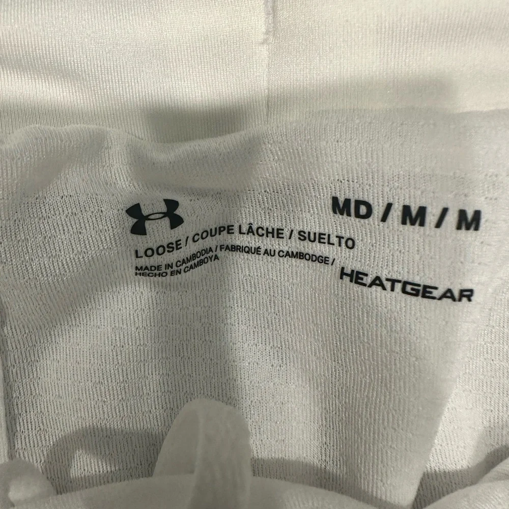 Under Armour White Athletic Shorts Lightweight Breathable - Picture 3 of 3